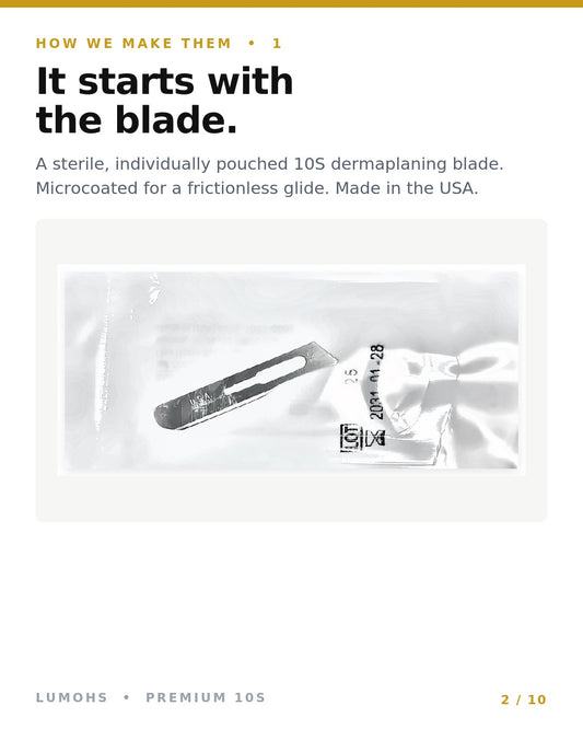 Lumohs Dermaplaning Refill Blades, 50-Pack (Zero-Touch)